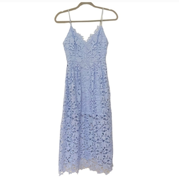 ASTR THE LABEL | Lace A-Line Midi Dress in Periwinkle, Size Small - Picture 8 of 9